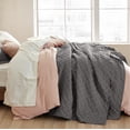 thumbnail image 6 of Cozy Comfort 3-Piece Grey Quilt Bedding Sets, King, 6 of 7
