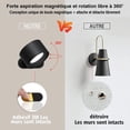 thumbnail image 3 of Indoor Wall Light, Touch LED Wall Lamp with USB Charging Port Touch Control, 3 Brightness Levels 3 Temperatures 360° Rotatable Bedside Lamp for Bedroom 1 Piece (Black) [Energy Class A+++], 3 of 5