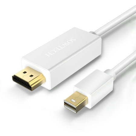 Mini DP to HDMI, Sowtech Active 9.8ft Gold / 3m Mini DisplayPort to HDMI (Thunderbolt compatible) for MacBook, MacBook Pro MacBook Air, iMac, Mac mini and Mac Pro -