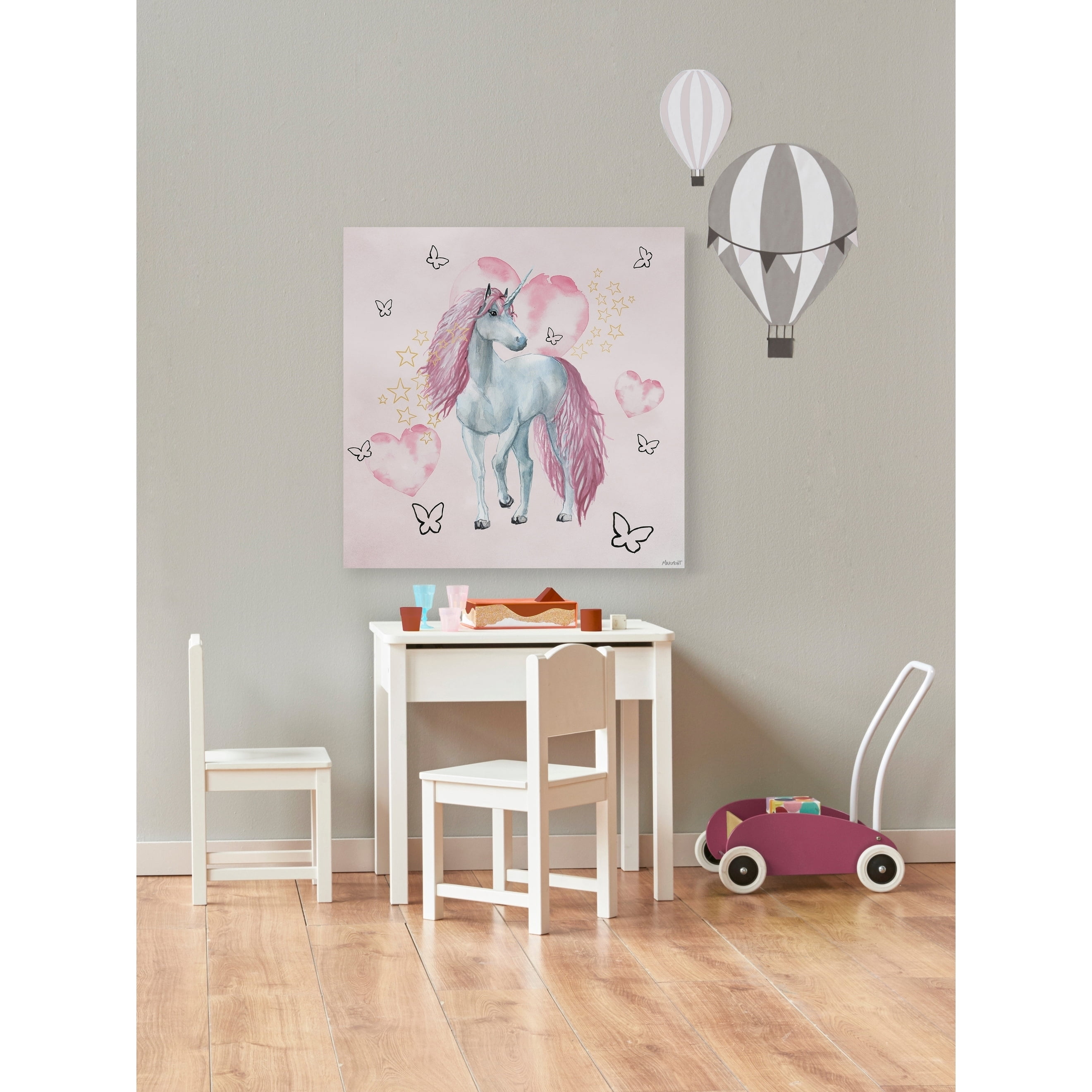 Marmont Hill Unicorn Dreaming Canvas Wall Art