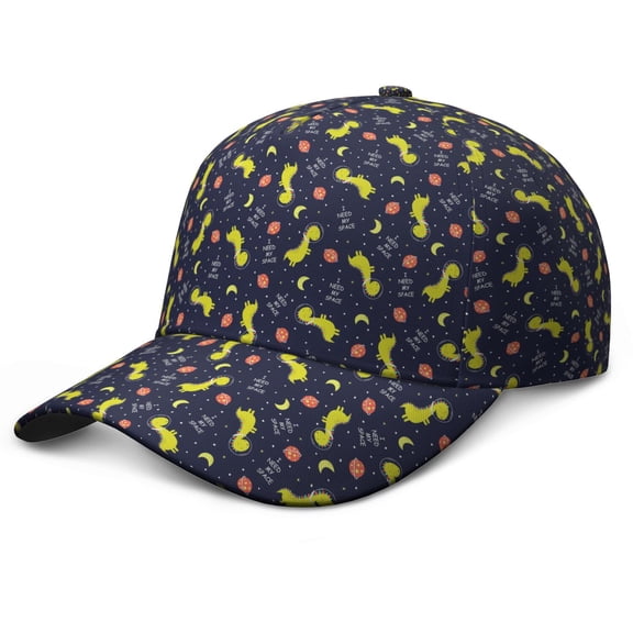Floral Dinosaur Baseball Hat - Watercolor Dino Art Adjustable Cap for Men and Women