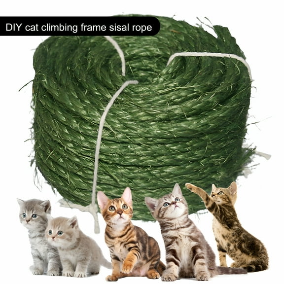 ACDANC Natural Sisal Rope - Heavy Duty Cat Scratcher Replacement Twine for Scratching Posts,DIY Crafts,Gardening