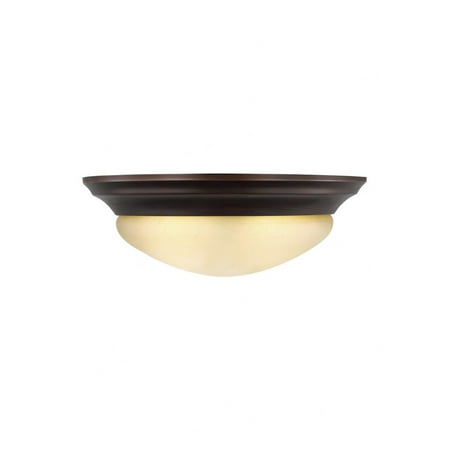 

9.5W Two Light Flush Mount in Contemporary Style 14 inches Wide By 4.5 inches High-Bronze Finish-Incandescent Lamping Type Bailey Street Home