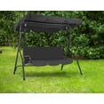 thumbnail image 6 of FDW Patio Outdoor Swing Chair with Adjustable Tilt Canopy Removable Cushions Stabilizing Frame Comfort Armrest Black, 6 of 7