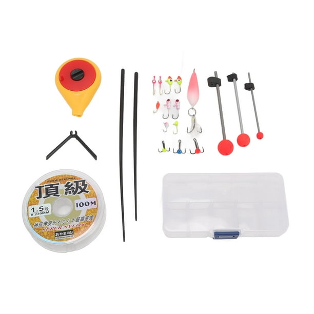 Winter Fishing Set, High Strength Ice Fishing Rod Line And Hook Set With  Plastic Box Ice Fishing For Outdoor Fishing 