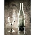 thumbnail image 3 of Bluebird Barn 12x14 Black Modern Framed Museum Art Print Titled - Moody Gray Wine Glass Still Life, 3 of 5