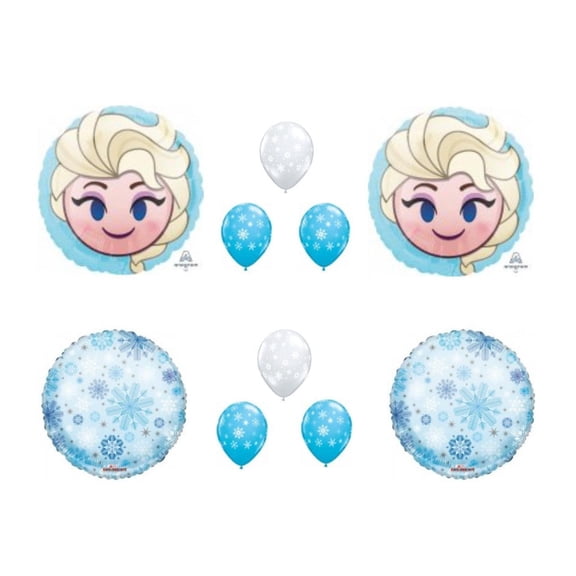 ELSA EMOJI Frozen Snowflakes Disney Movie BIRTHDAY PARTY Balloons Decorations