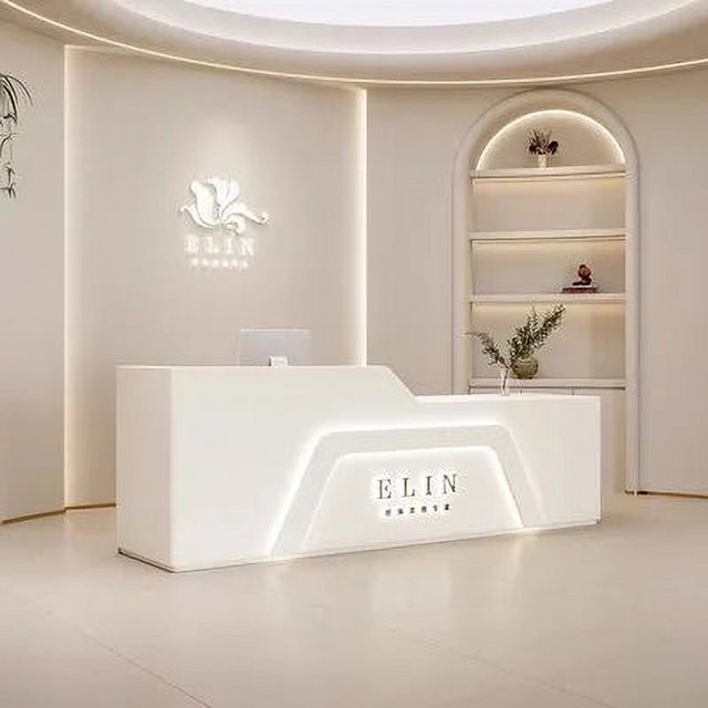 Luxury Cash Reception Desks Gym White Gym Cashier Reception Desk Supermarket Drawer Mostrador Recepcion Beauty Salon Furniture My Lux Decor Round