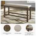 thumbnail image 3 of Bowery Hill Upholstered Counter Dining Bench in Beige, 3 of 6
