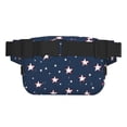 thumbnail image 4 of The Double-Layer Waist Bag Features A 6.3×9.1×2.8in Nylon Zipper And A Pull With A Zipper Compartment Independence Day Theme Star (12), 4 of 8