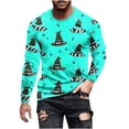 thumbnail image 1 of Blusas y camisas de manga larga con cuello redondo para hombre, blusa informal de manga larga con cuello redondo y estampado de rayas, blusa de poliéster para hombre, 1 of 4