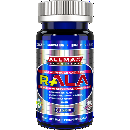 AllMax Nutrition R-ALA - 150mg / 60 Capsules (acide alpha-lipoïque (ALA))