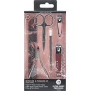 Japonesque Unisex Pink Manicure and Pedicure Kit for Adults Stainless Steel