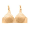 thumbnail image 4 of Penkiiy Women Bras Women's Bra Underwear Removable Shoulder Strap Daily Comfort Bra Underwear Beige Bras, 4 of 4