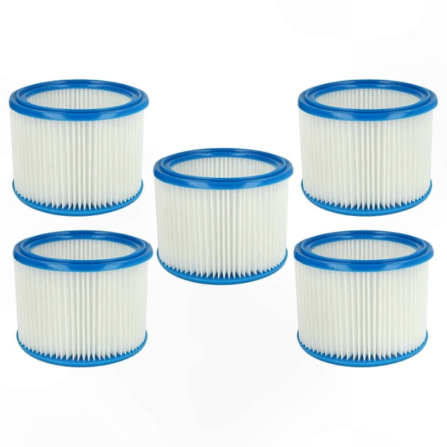5-Pack Replacement Filters for Aero 25, 21, 20, 31, 26 Vacuum Cleaners - Blue and White Cartridge Dust Bags