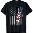 thumbnail image 2 of 100% Cotton Unisex Feather USA Flag Native American Tribal Tradition T-Shirt, 2 of 5