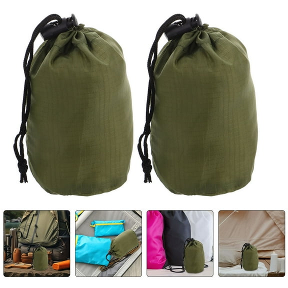 GOOHOCHY HOMEMAXS 2pcs Outdoor Emergency Raincoat Storage Bag Lightweight Drawstring Pouches for Travel Compact Raincoat Bags Waterproof Bag