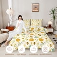 thumbnail image 3 of Erosebridal Watercolor Bee Twin Comforter Sets,Vintage Sunflower Floral Bedding Set,Cream Orange,Polkadot Reversible,2 Pieces,1 Comforter and 1 Pillowcase, 3 of 7