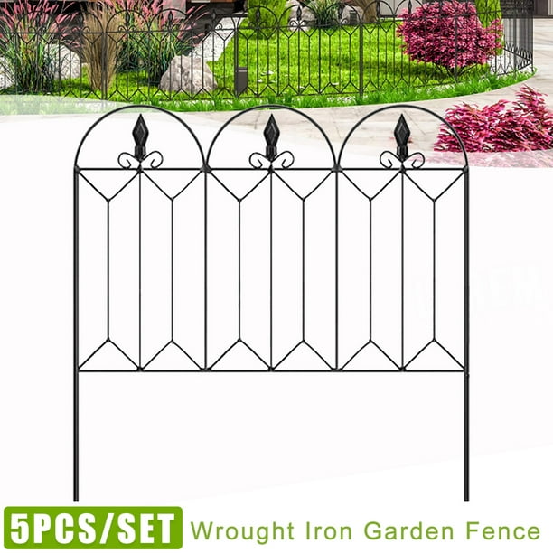 Bestgoods 5x Decorative Garden Fence for Yard, 18 in - 45 in x 10 ft ...