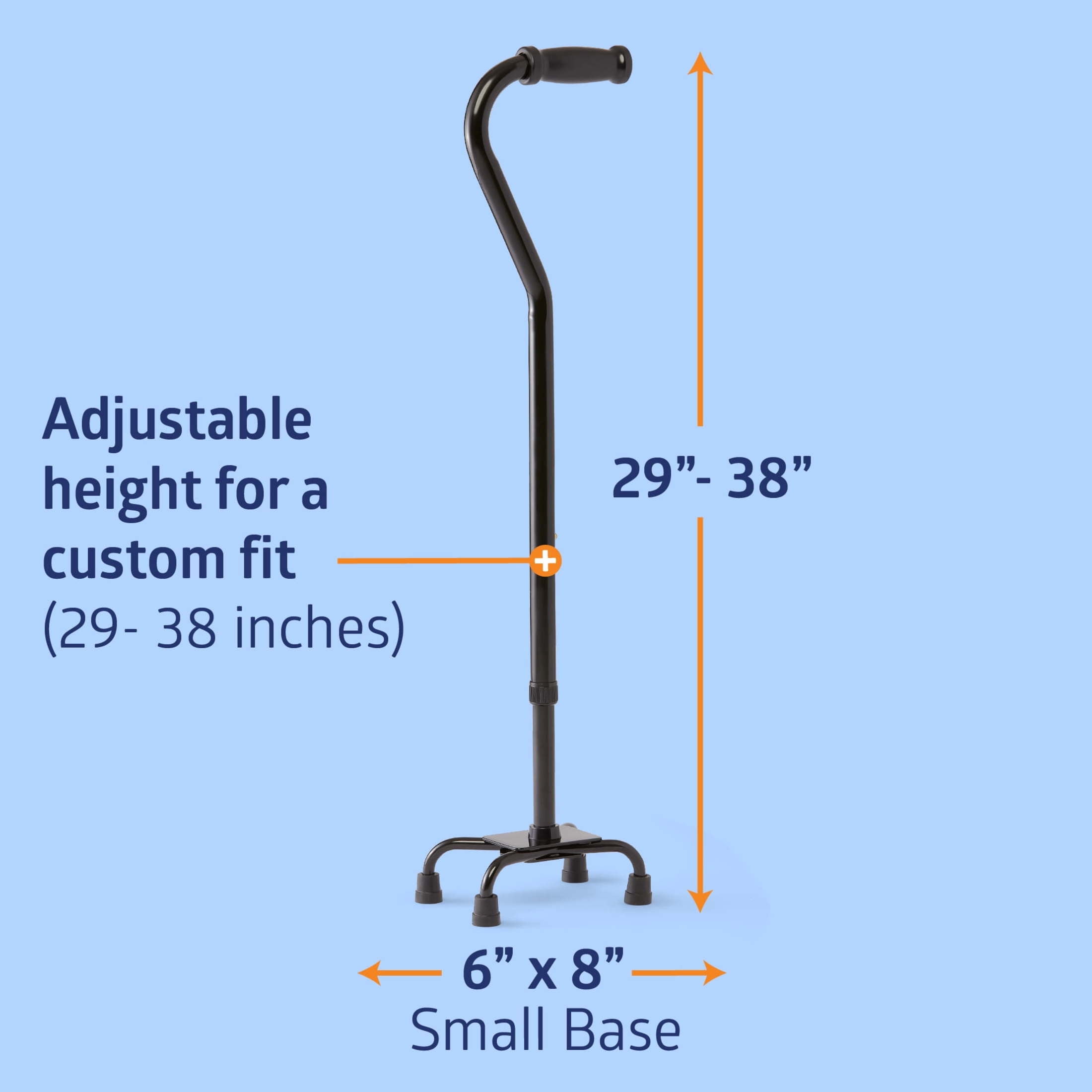 Medline Bariatric Quad Cane, 500 lb Weight Capacity