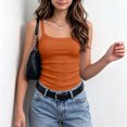thumbnail image 7 of Miluxas Girls Tank Tops Spaghetti Strap Sleeveless Camisole Undershirts Ribbed Knit Casual Basic Cami Tops Orange 10-11Years, 7 of 7