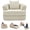 Beige, variant on Memoryfield 3-in-1 Folding Sofa Bed, Memory Foam Sleeper Chair with Washable Cover, Convertible Boneless Floor Futon, Fold-Out Couch with Back Support for Living Room, Bedroom, Gray