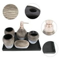 thumbnail image 3 of Ceramic Hotel Bathroom 5pcs Bathroom Accessories Set Lotion Dispenser Holder, 3 of 11