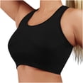 thumbnail image 2 of Womens Racerback Sports Bra with Removable Pads Cross Back Strappy Yoga Bra Medium Support Padded Athletic Workout Crop Top for Gym Running, 2 of 6