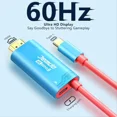thumbnail image 3 of Switch 2 HDMI Cable Dock Base Station,4K 60 Hz 18 Gbps USB C 3.2 to HDMI 2.0 6.6 ft,100 W PD Play While Charging,Portable Travel TV Adapter Cord Compatible with Nintendo Switch 2/2017/OLED, 3 of 7