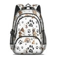 thumbnail image 2 of Bulldog Dog and Footprints Backpack for School,Cute School Bag,Schoolbag with Adjustable Shoulder Straps & Padded Back,16.9 Inch, 2 of 5