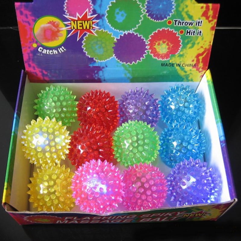 HOT Flashing Light Up High Bouncing Balls Sensory Hedgehog Ball Toys Novelty Kid 