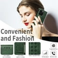 thumbnail image 5 of for iPhone 12 Pro / 12 6.1" Flip Case with Cash Slot Credit Card Slots Kickstand PU Leather Shockproof Lightweight Full Body Protective Magentic Clasp Rugged Case Cover with Wrist Strap, Darkgreen, 5 of 11
