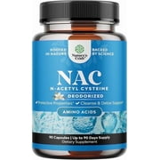 Natures Craft Vanilla NAC Supplement, N Acetyl Cysteine Amino Acid Capsules for Lung and Liver Support, 90 Ct