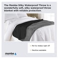 thumbnail image 2 of Silky Waterproof Throw for Protecting Furniture Bed Couch from Stains Caused by Dogs, Cats, . Soft, Washable, Reversible. (Size Large 70x90 inches, Color Black/Charcoal), 2 of 6