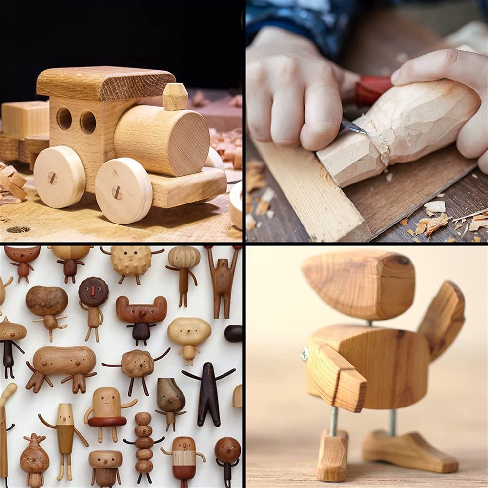Kit De 13 Blocs En Tilleul Pour Sculpture Sur Bois - 3 Tailles Différentes - Pour Débutants Et Experts - 13