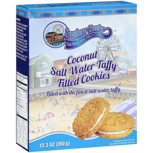 Seashore Classics Coconut Salt Water Taffy Filled Cookies, 12.3 Oz