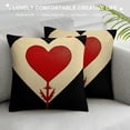 thumbnail image 3 of Nawypu  Valentine's Day Saying Throw Pillow Cover,  Holiday Kisses Hugs XOXO Love Heart Arrow Anniversary Wedding Cushion Case Decoration for Sofa Couch, 3 of 5