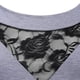 thumbnail image 4 of ICHUANYI Clearance Plus Size Women Solid Floral Lace Round Neck Asymmetric Three Quarter Tops Blouse(Gray, XXL) ICHUANYI WER2023080707102, 4 of 6