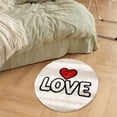 thumbnail image 3 of Valentines Day Doormat, 15inch Round Area Rug, Washable Carpet, Circular Floor Mat, Love Design Doormat, Cute Home Decor, Bedroom Rug, Living Room Mat, Kitchen Floor Mat, Dining Table Rug, 3 of 5