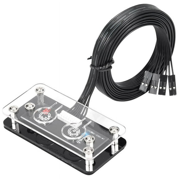 Desktop Computer Switch External Power Switch Power Button Restart Button PC Case Power Supply Button acrylic black,1 x Power Switch