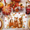 thumbnail image 3 of Fall Placemats Set of 2, Thanksgiving Autumn Harvest Pumpkins Leaves Washable Wipeable Table Mats for Dining Tables, Indoor Outdoor Kitchen Place Mats for Holiday Party Table Decor, 3 of 9