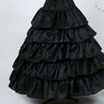 thumbnail image 6 of GENEMA Petticoat Crinoline Slips Wedding Accessories Black Hoop Skirt with Ruffles 50s Vintage Under Skirt for Women Girls, 6 of 11