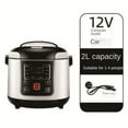 CNGSNG Portable and Compact 2L Mini Rice Cooker for Car Truck 12V 24V