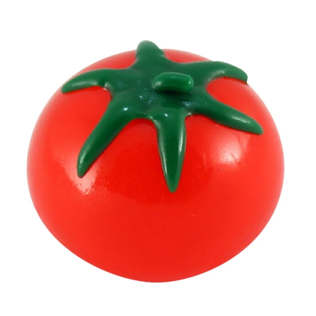 Novelty Simulation Tomato Stress Relief Venting Toy For Decompression Squeeze Fun Food Shape Water Ball Soft Rubber Material
