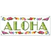 Club Pack of 12 Tropical Luau Themed “ALOHA” Sign Banner Party Decorations 5'