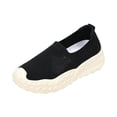 thumbnail image 2 of Willtoo Women's Breathable Knit Slip On Sneakers, Lightweight Mesh Comfortable Loafers Thick Platform Non Slip Sock Shoes Casual Walking Shoes for Daily Outdoor, 2 of 4