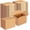 Kraft Color, variant on 72 Pcs Corrugated Cardboard Small Shipping Boxes for Packaging Mailing Packing Moving Small Business Storage Crafts Gifts(4x4x4 Inch,White)