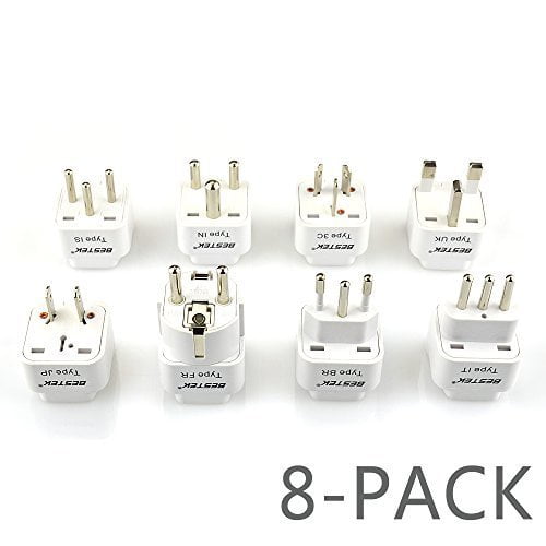 BESTEK Grounded Universal Plug Worldwide Plug Travel Adapter usa to worldwide country travel prong plug converter... by Bestek