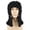 Black, variant on Middle Length Curly Colonial Wig for Men, Gray