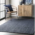 thumbnail image 2 of Indian Handmade Solid Jute Braided Rug | Coastal jute rug, Minimalist jute rug, Natural fiber rug, Boho chic jute rug, Jute rug for patio, 2 of 6